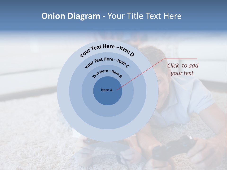 Boy Videogame Sitting PowerPoint Template