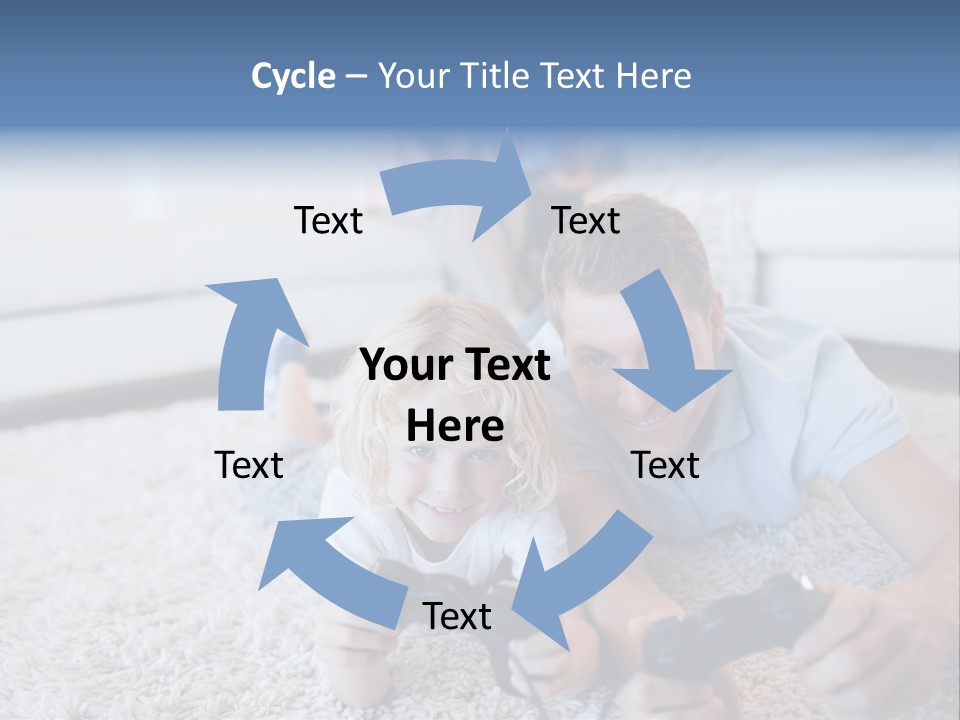 Boy Videogame Sitting PowerPoint Template