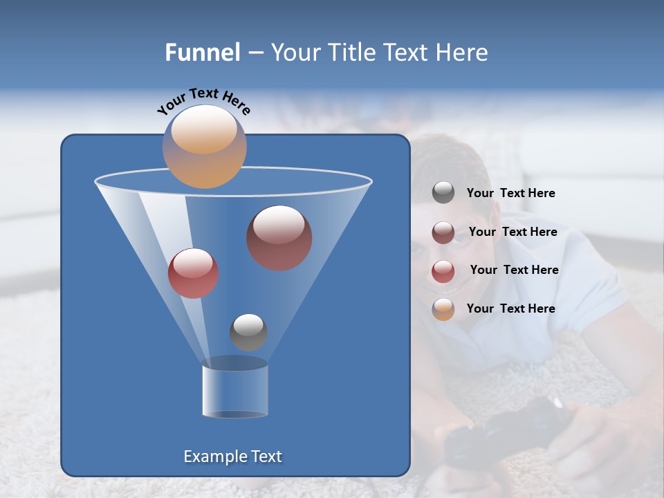 Boy Videogame Sitting PowerPoint Template