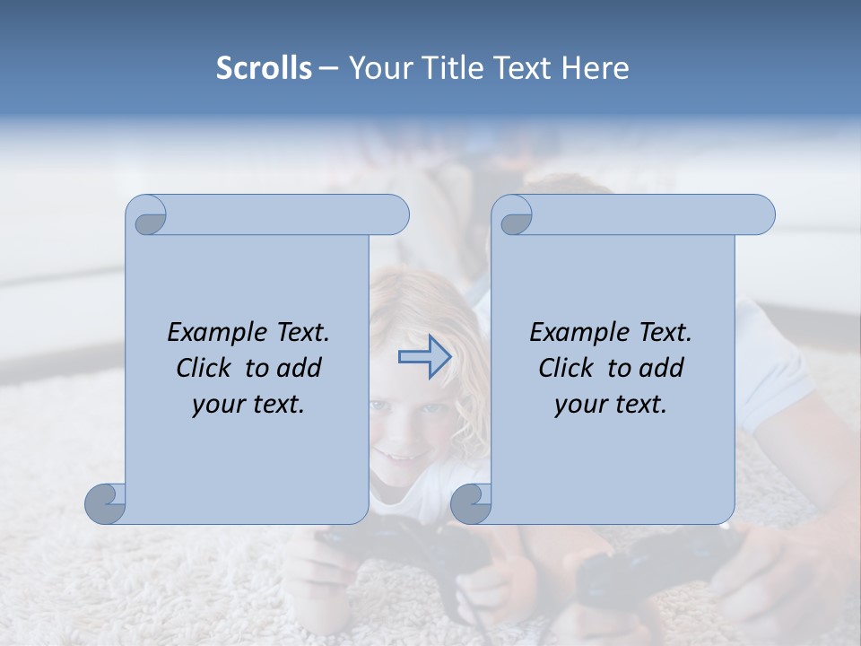 Boy Videogame Sitting PowerPoint Template