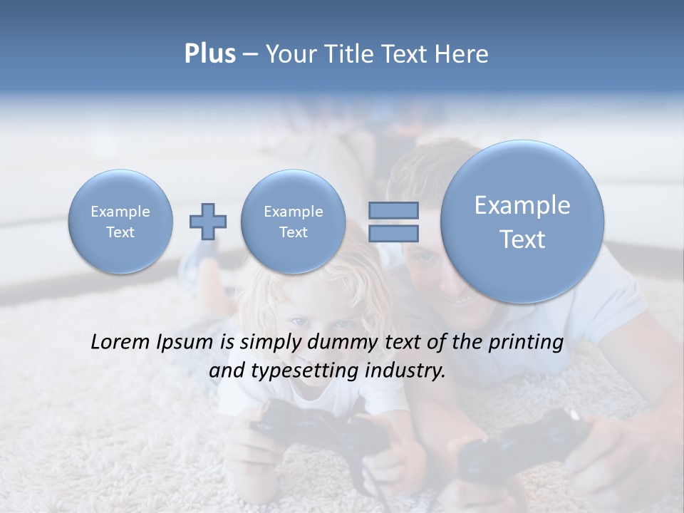Boy Videogame Sitting PowerPoint Template