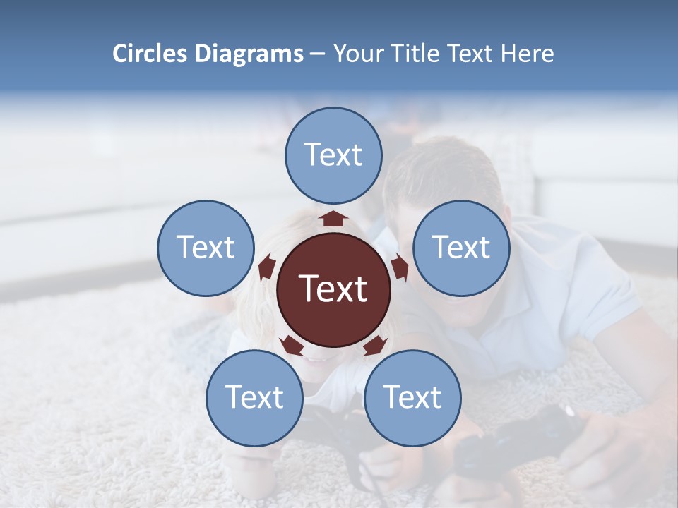 Boy Videogame Sitting PowerPoint Template