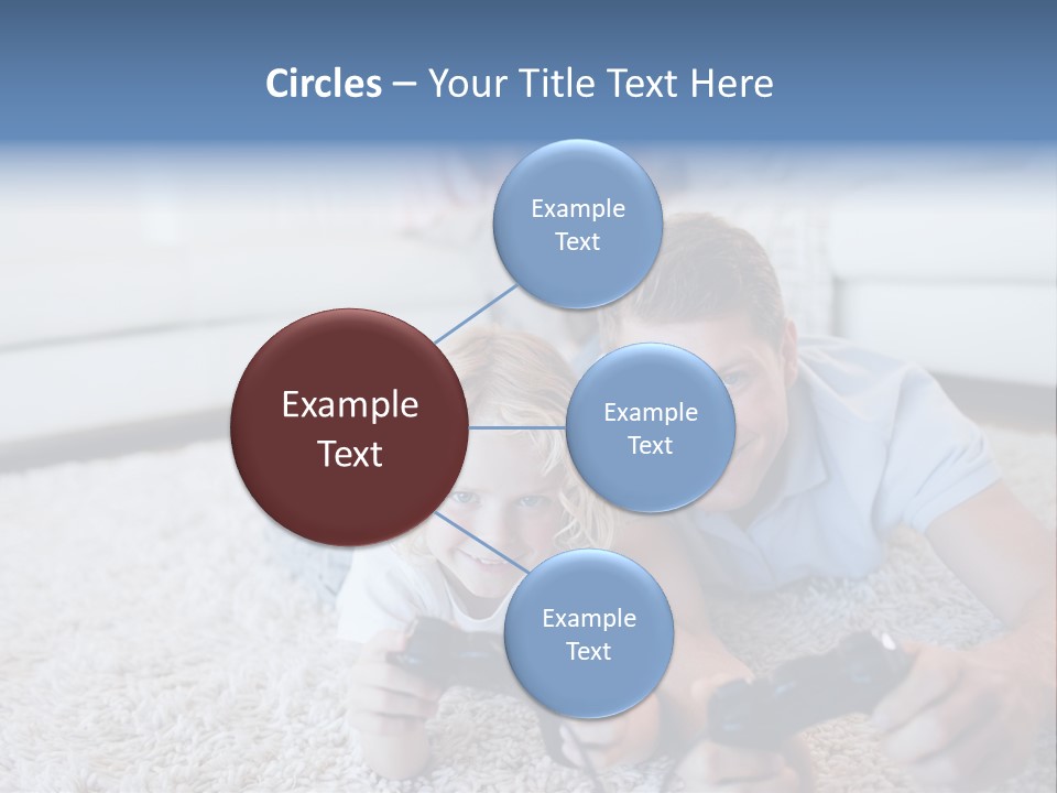 Boy Videogame Sitting PowerPoint Template