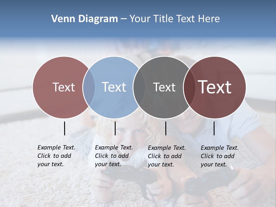 Boy Videogame Sitting PowerPoint Template