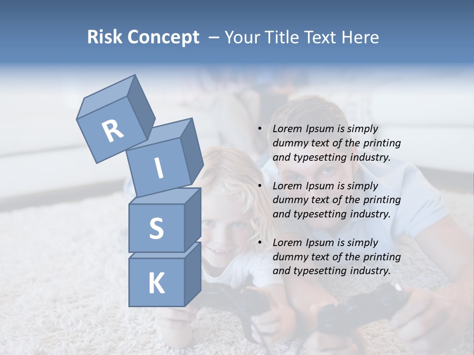 Boy Videogame Sitting PowerPoint Template