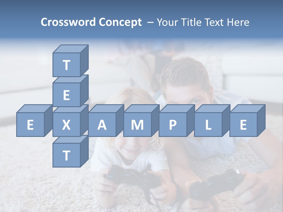 Boy Videogame Sitting PowerPoint Template