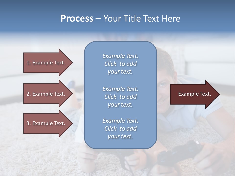 Boy Videogame Sitting PowerPoint Template