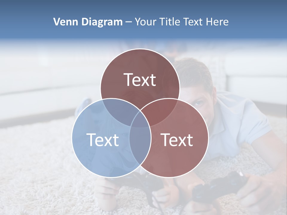 Boy Videogame Sitting PowerPoint Template