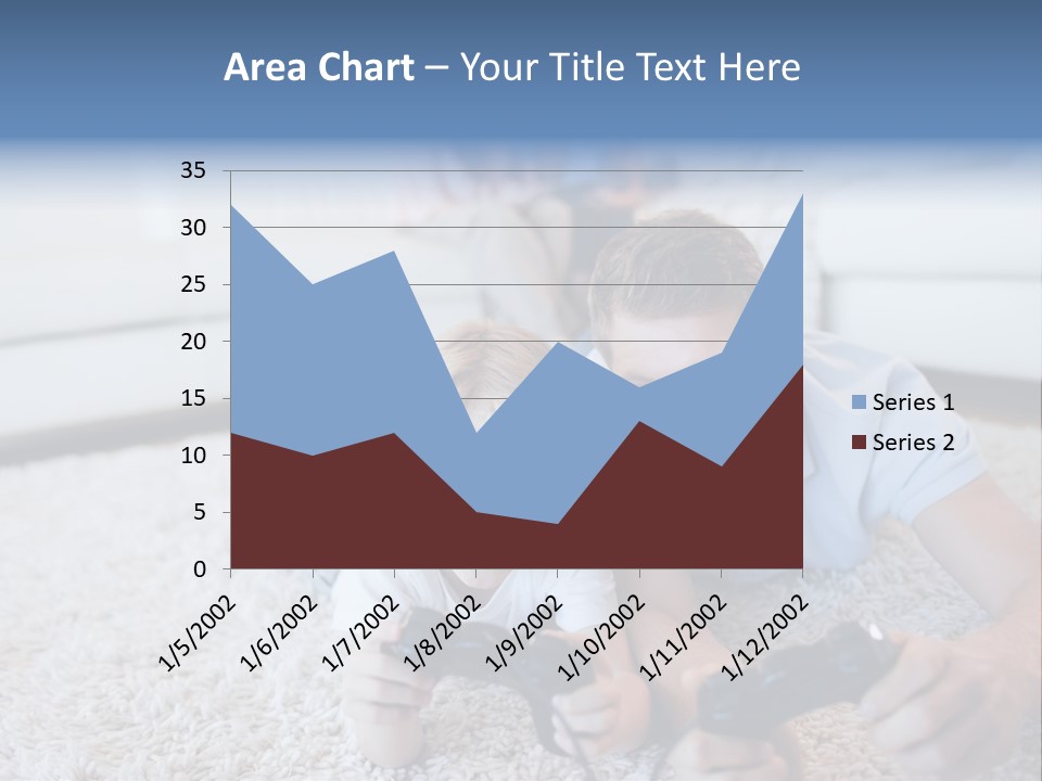 Boy Videogame Sitting PowerPoint Template