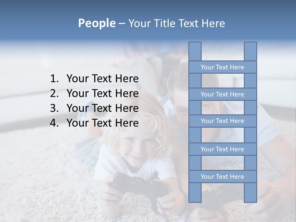 Boy Videogame Sitting PowerPoint Template