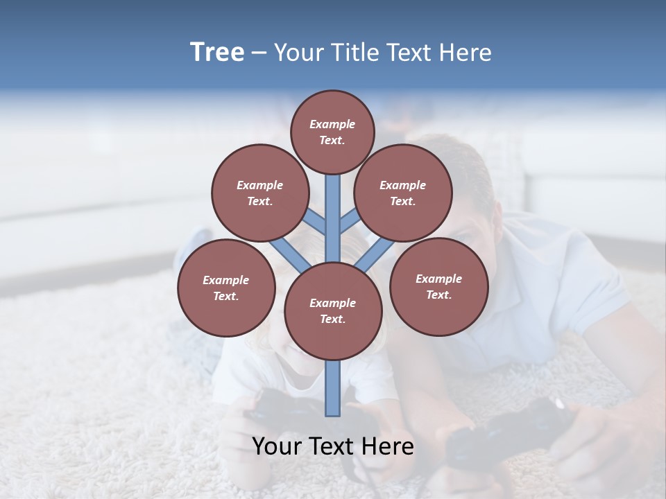 Boy Videogame Sitting PowerPoint Template