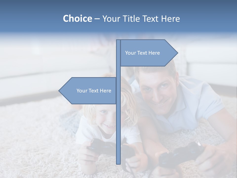 Boy Videogame Sitting PowerPoint Template