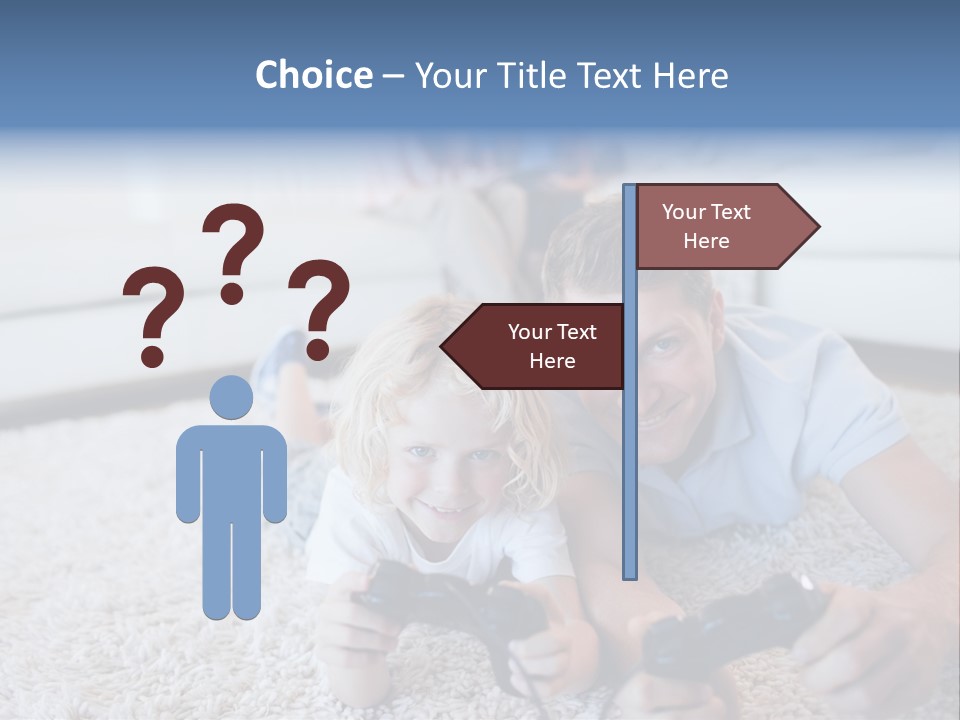 Boy Videogame Sitting PowerPoint Template