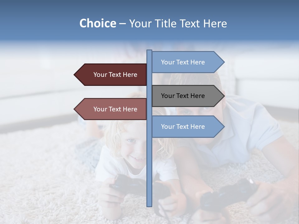 Boy Videogame Sitting PowerPoint Template