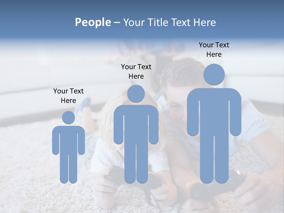 Boy Videogame Sitting PowerPoint Template