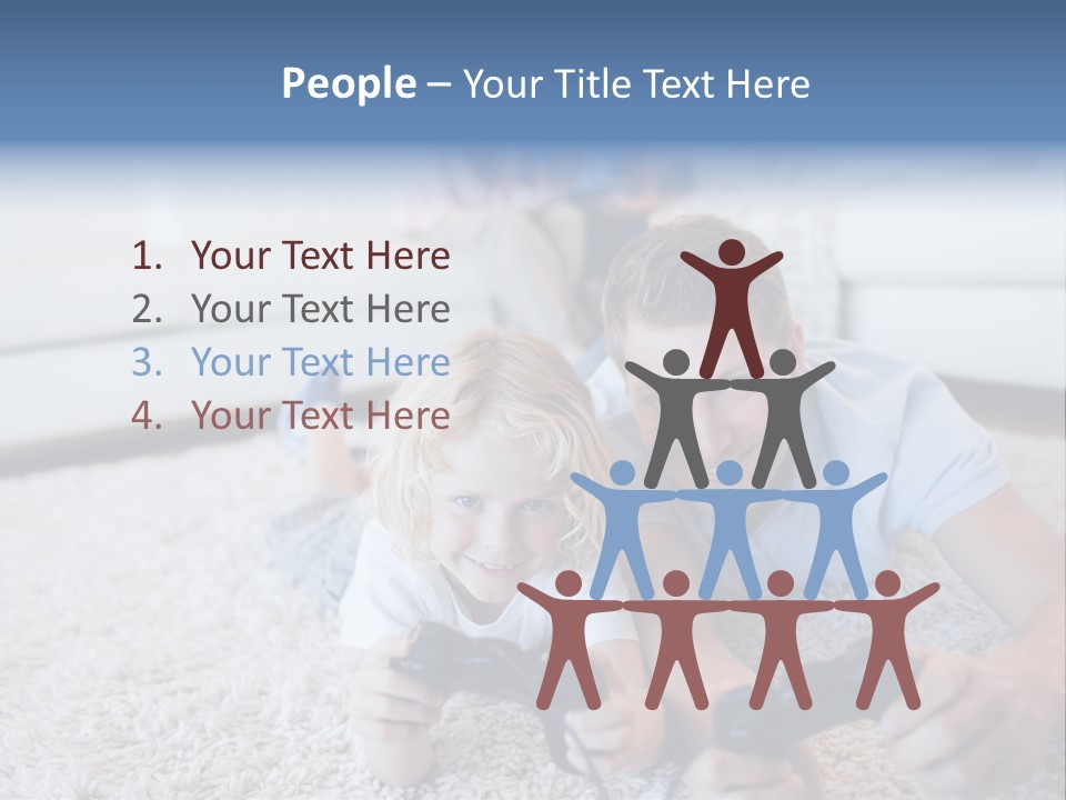 Boy Videogame Sitting PowerPoint Template