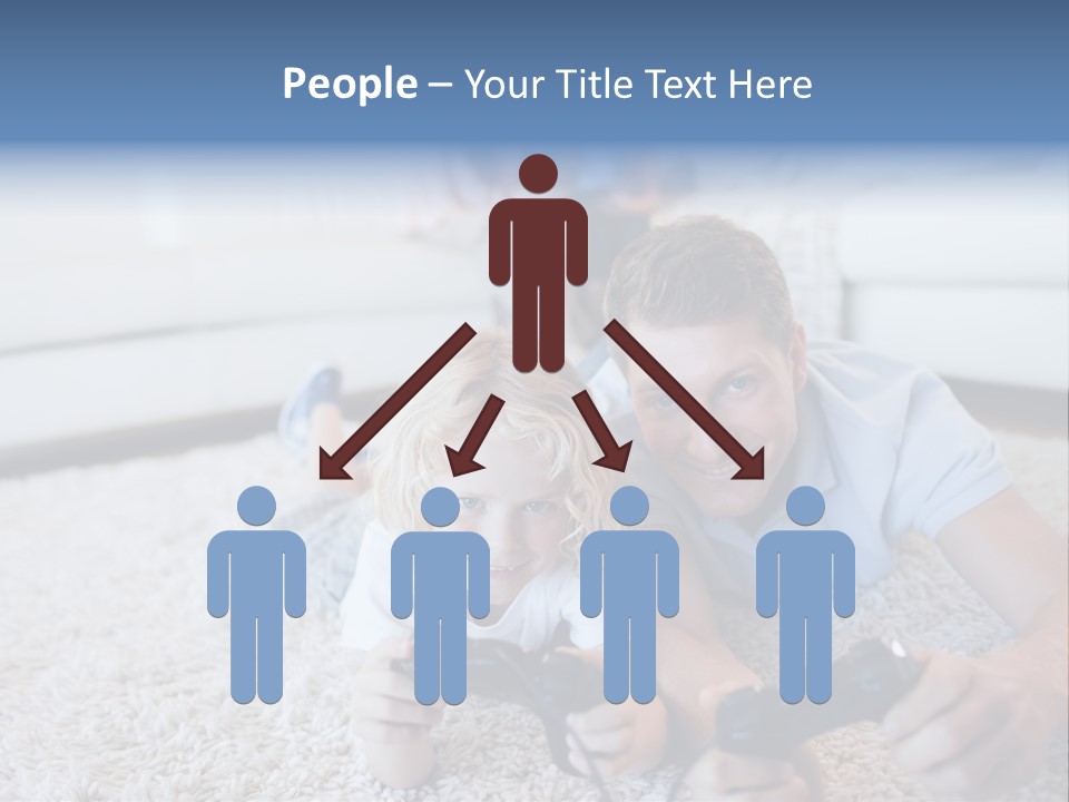 Boy Videogame Sitting PowerPoint Template