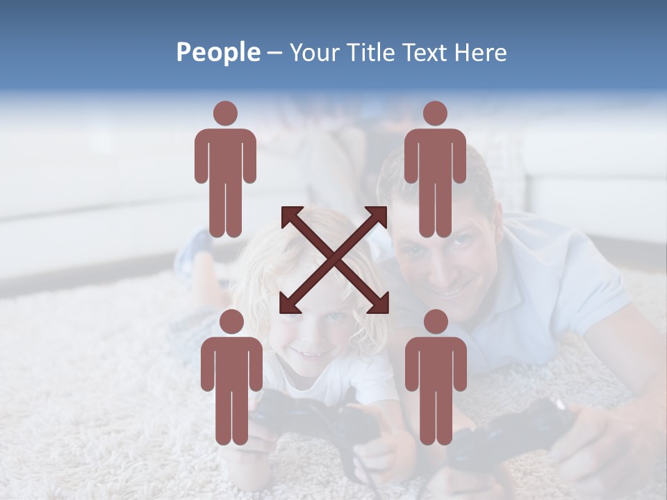 Boy Videogame Sitting PowerPoint Template