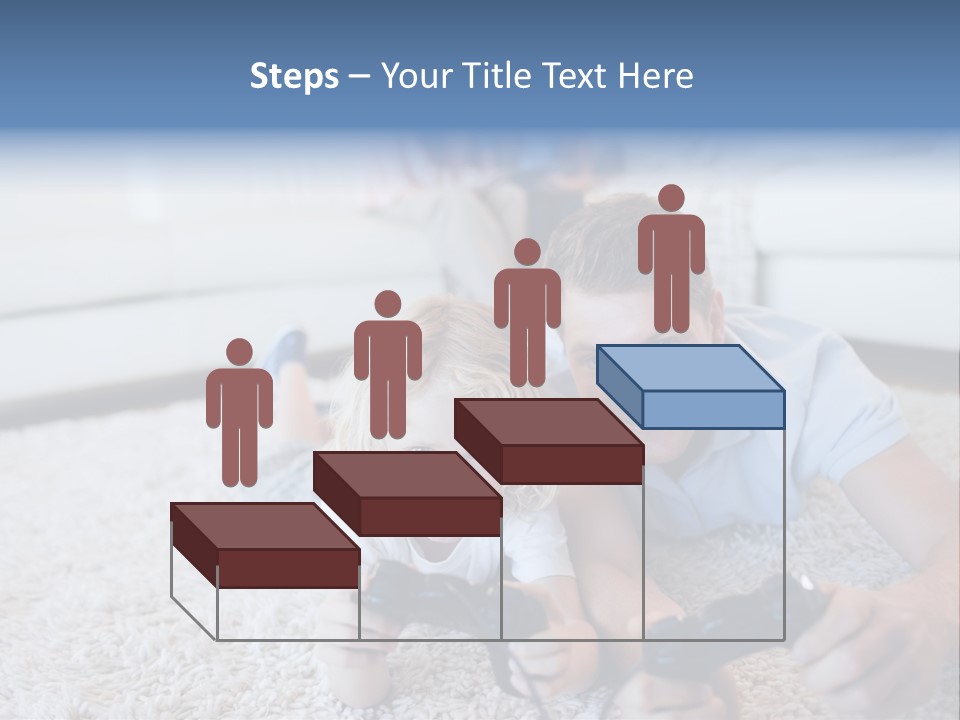 Boy Videogame Sitting PowerPoint Template