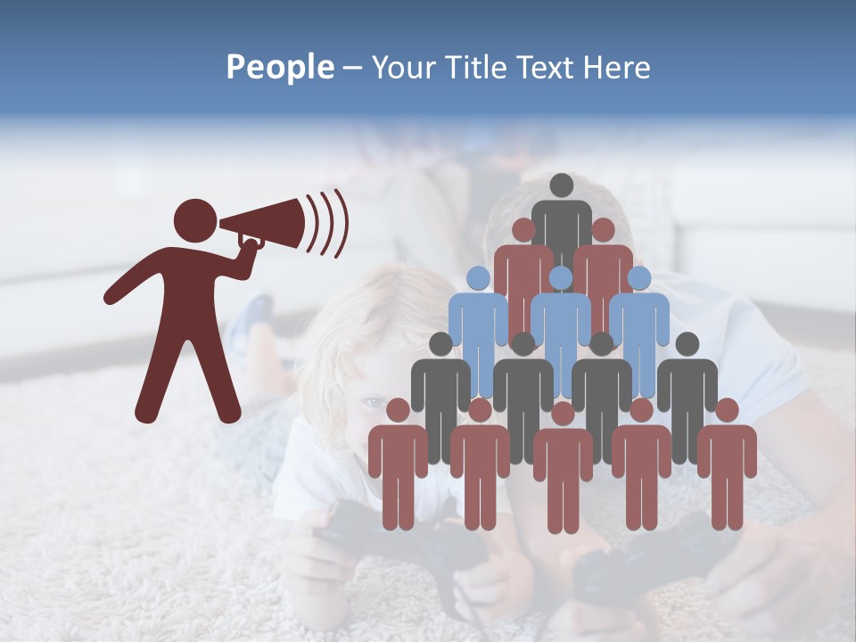 Boy Videogame Sitting PowerPoint Template