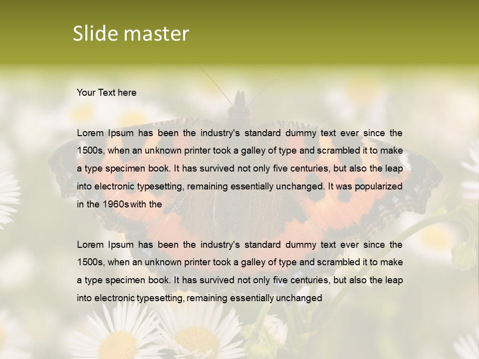 Field Flower Fields Summer PowerPoint Template