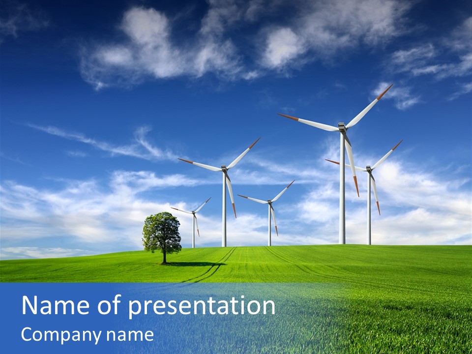 Propeller Electricity Electric PowerPoint Template