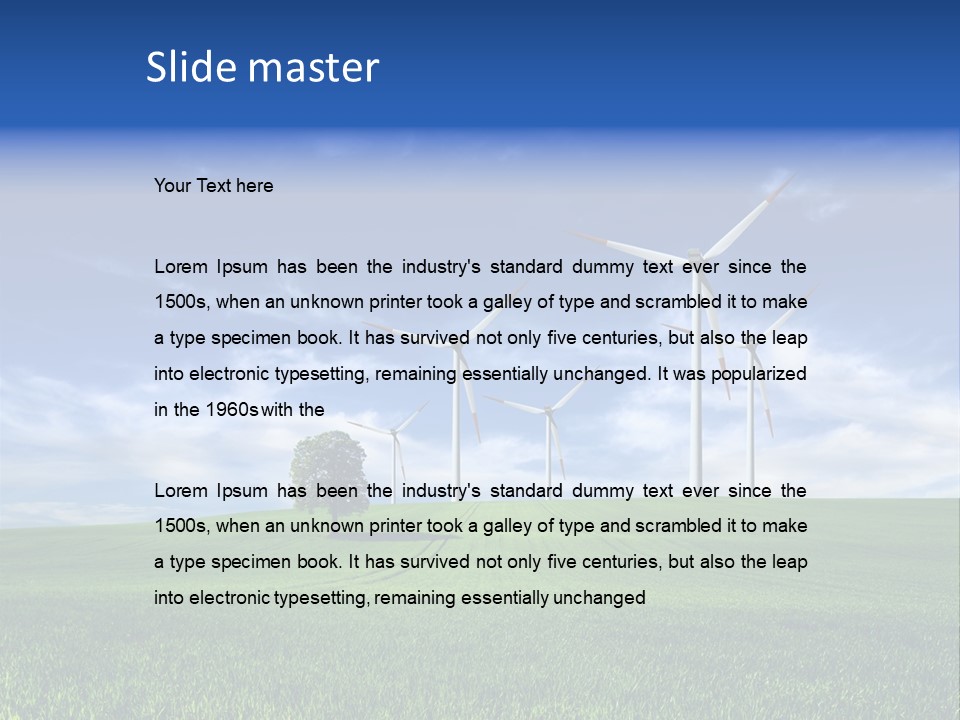Propeller Electricity Electric PowerPoint Template