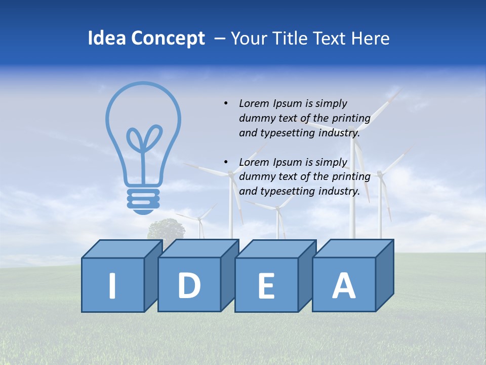 Propeller Electricity Electric PowerPoint Template