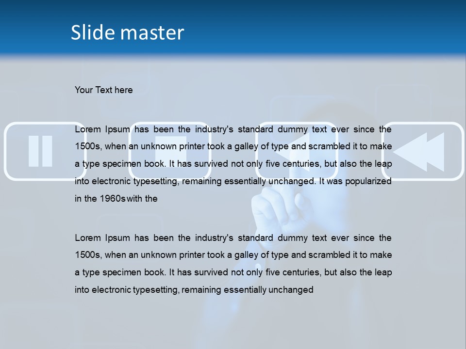 Touchscreen Symbol Tech PowerPoint Template