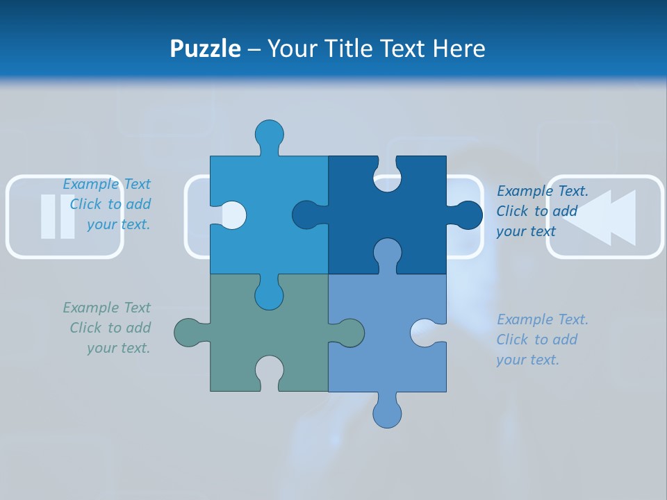 Touchscreen Symbol Tech PowerPoint Template