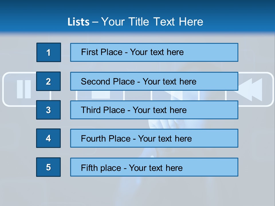 Touchscreen Symbol Tech PowerPoint Template