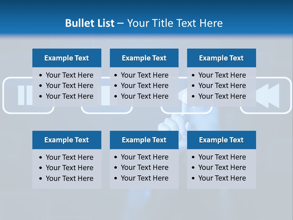 Touchscreen Symbol Tech PowerPoint Template