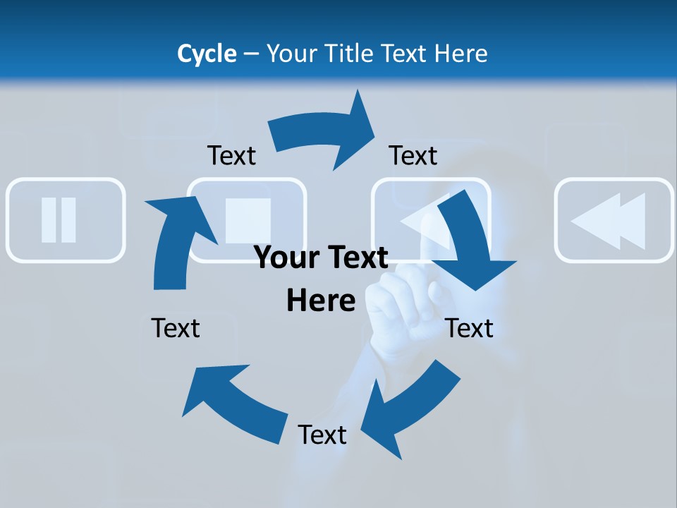Touchscreen Symbol Tech PowerPoint Template