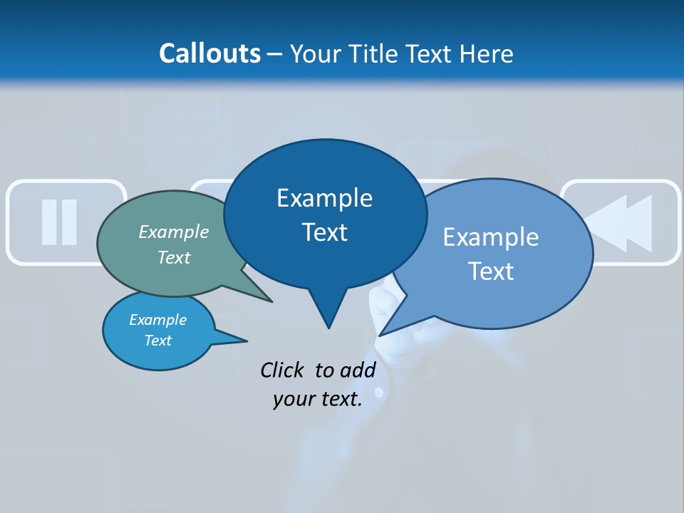 Touchscreen Symbol Tech PowerPoint Template