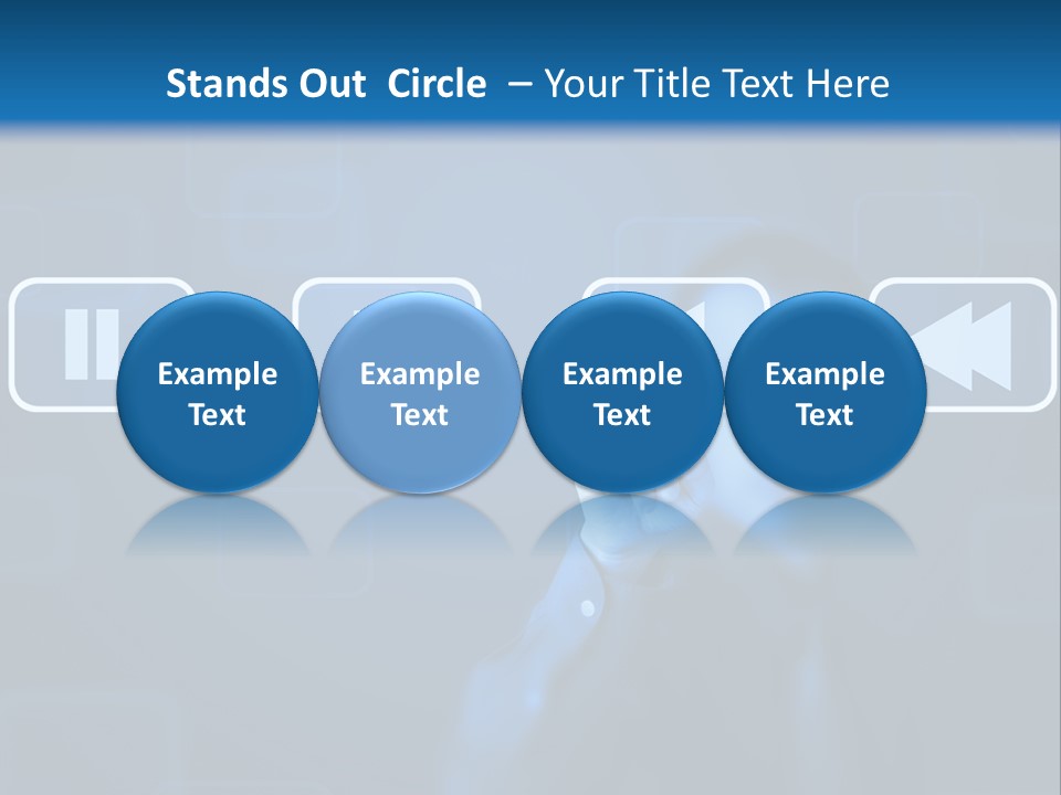 Touchscreen Symbol Tech PowerPoint Template