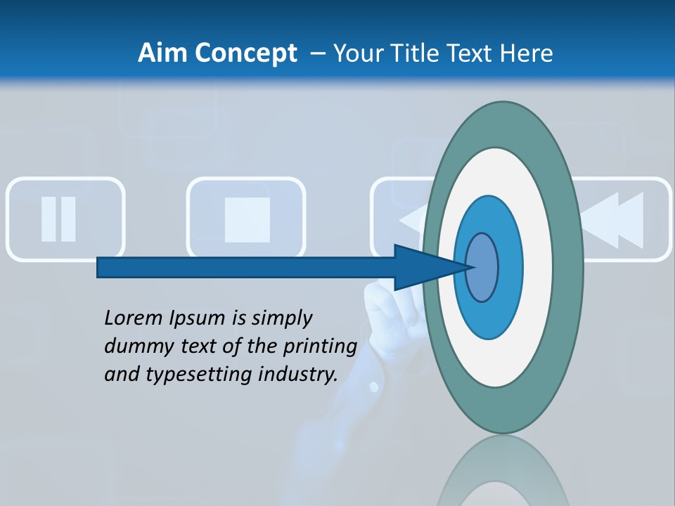 Touchscreen Symbol Tech PowerPoint Template