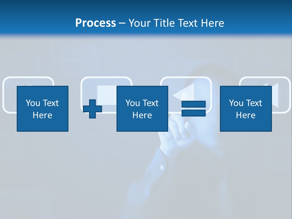 Touchscreen Symbol Tech PowerPoint Template