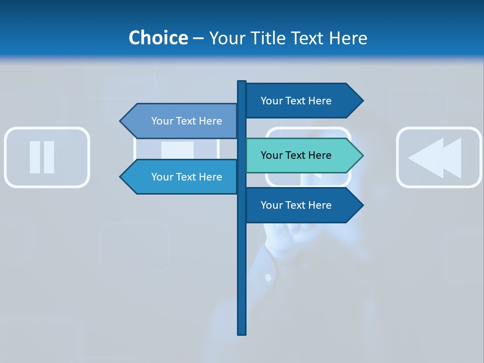 Touchscreen Symbol Tech PowerPoint Template