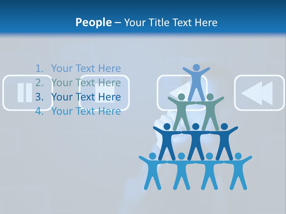 Touchscreen Symbol Tech PowerPoint Template