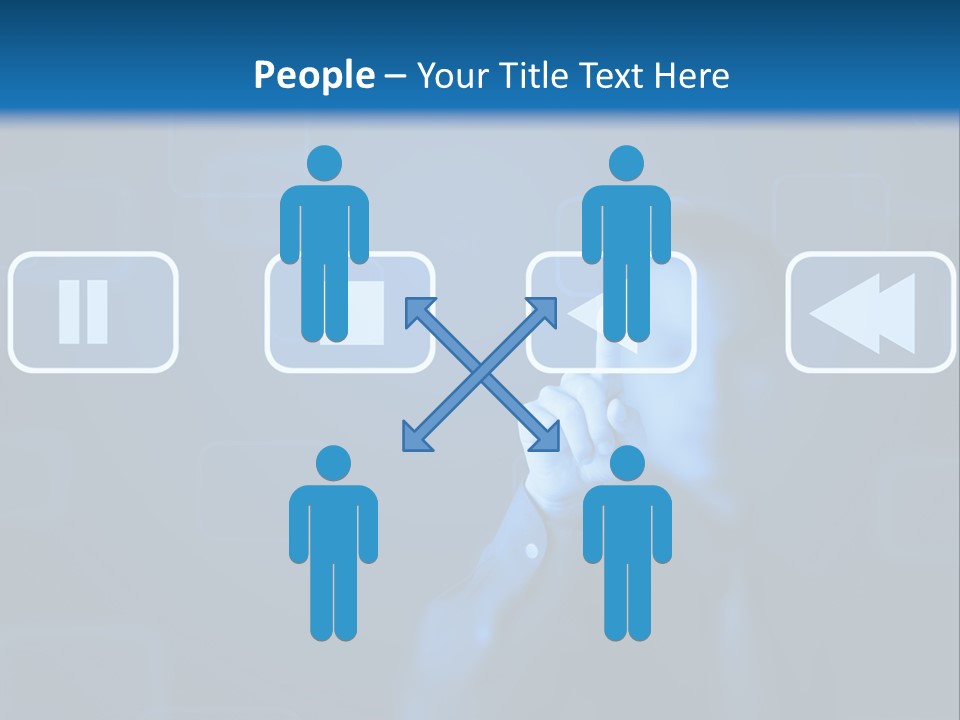 Touchscreen Symbol Tech PowerPoint Template