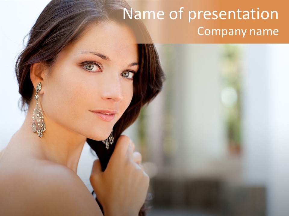 Glamour Female Hair PowerPoint Template