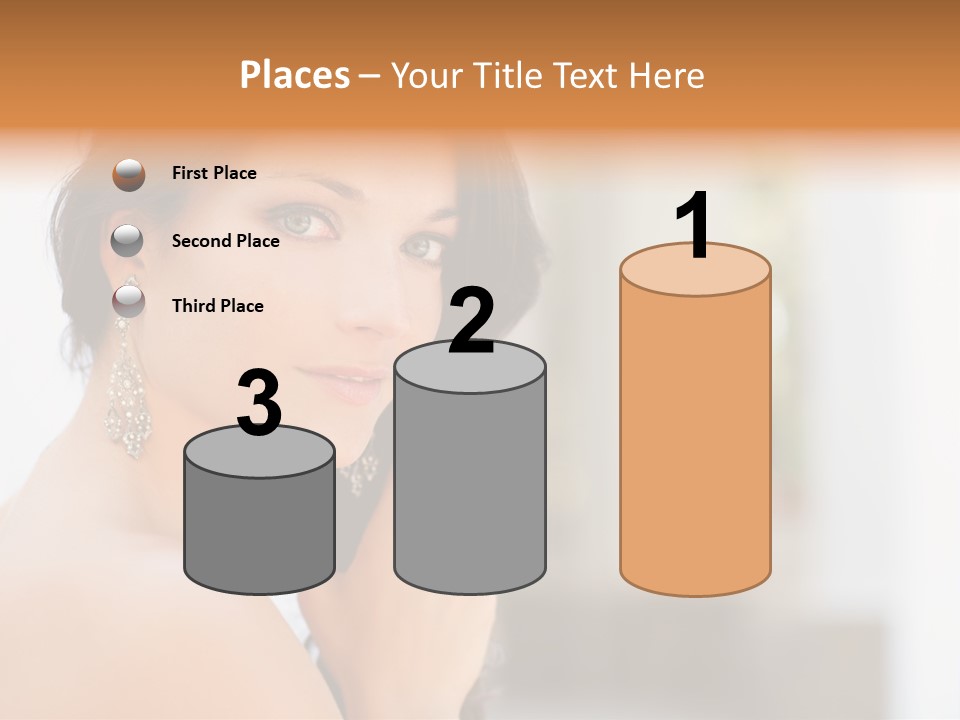 Glamour Female Hair PowerPoint Template