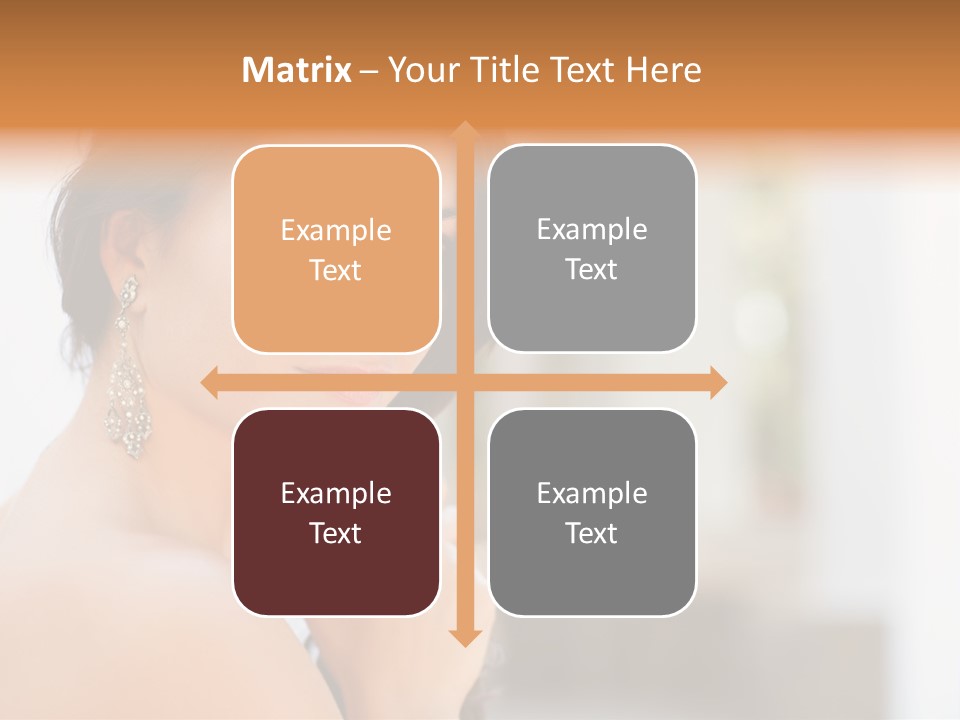 Glamour Female Hair PowerPoint Template