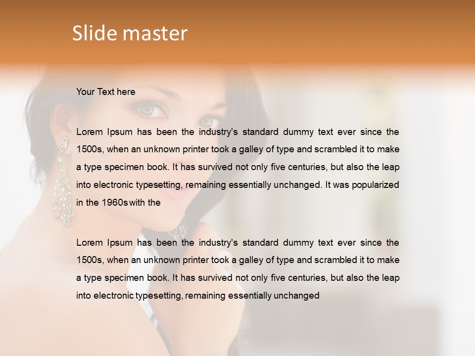 Glamour Female Hair PowerPoint Template