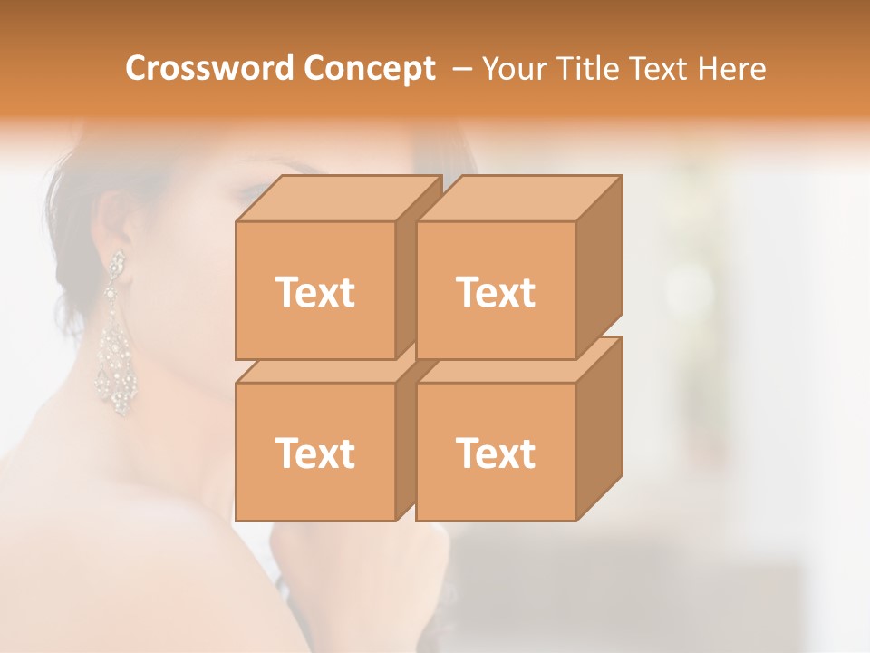 Glamour Female Hair PowerPoint Template