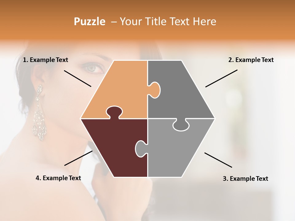 Glamour Female Hair PowerPoint Template