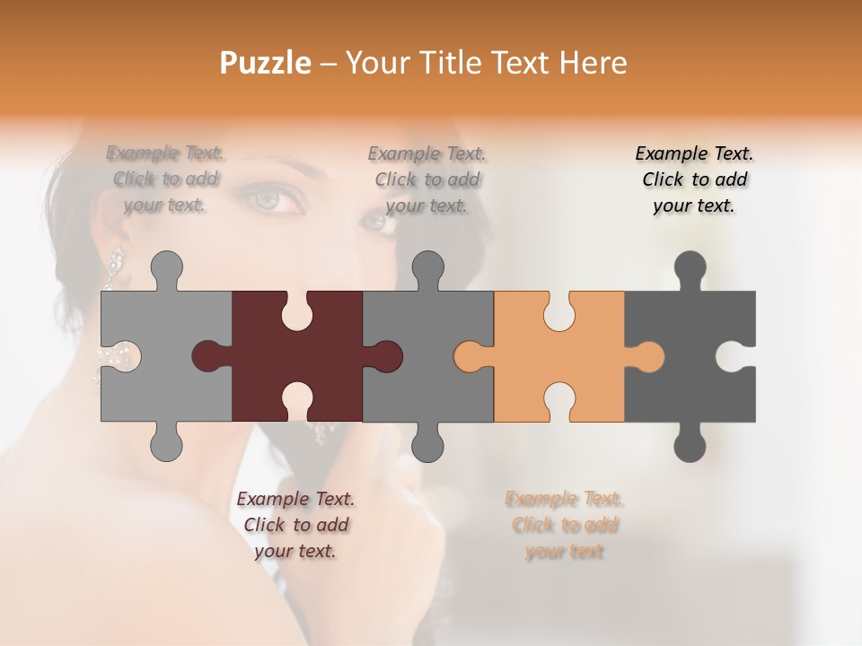 Glamour Female Hair PowerPoint Template