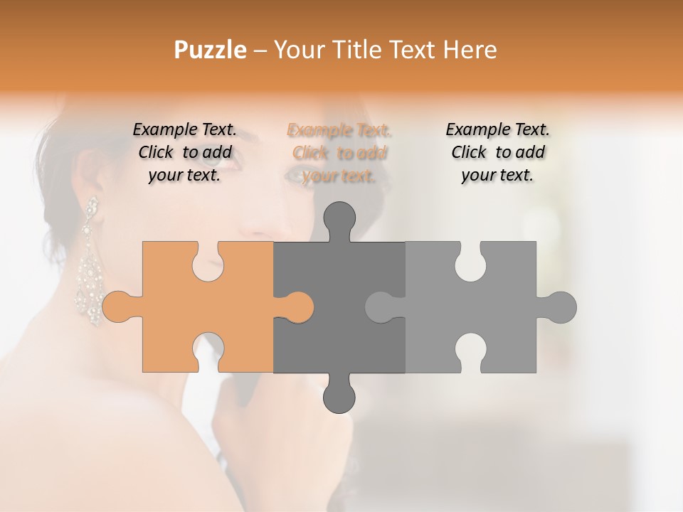 Glamour Female Hair PowerPoint Template