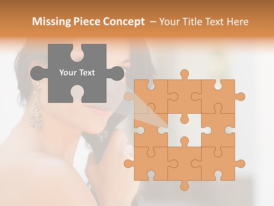 Glamour Female Hair PowerPoint Template