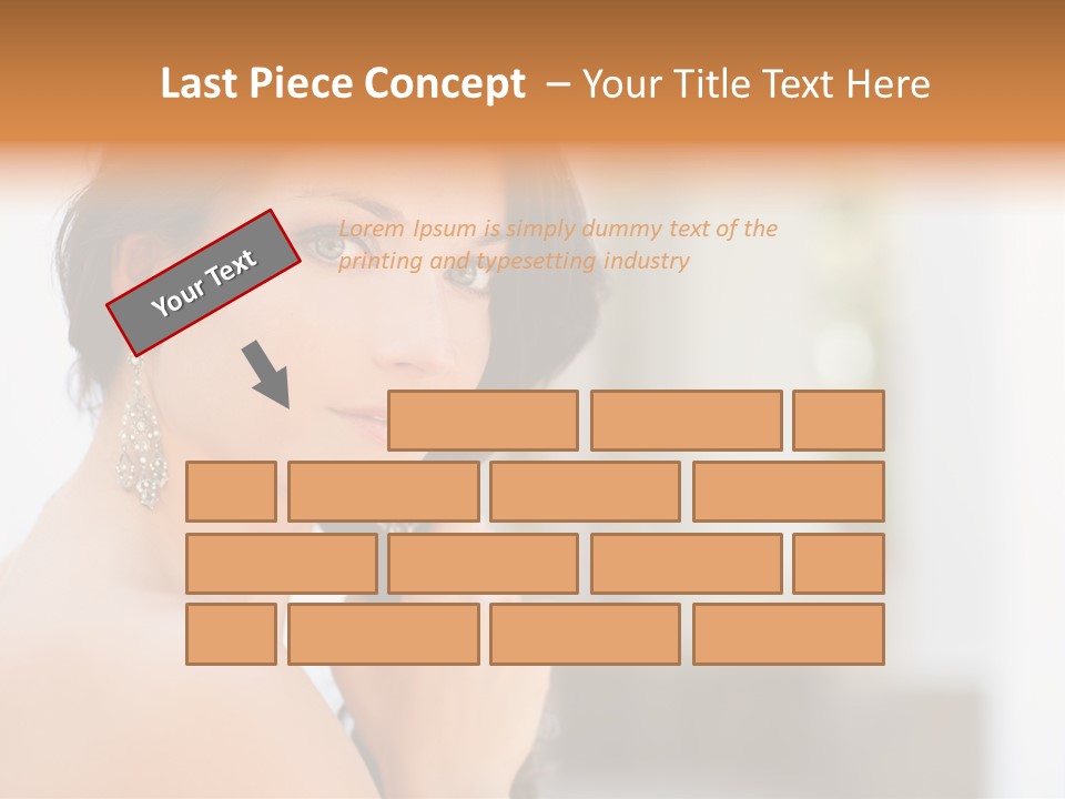 Glamour Female Hair PowerPoint Template